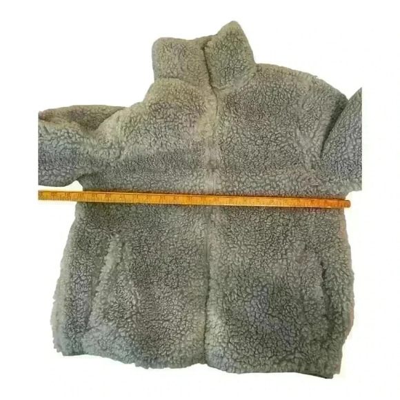 Reel Life Women's Sherpa Jacket Blue Size L Full Zip Stand Collar. - Picture 6 of 7